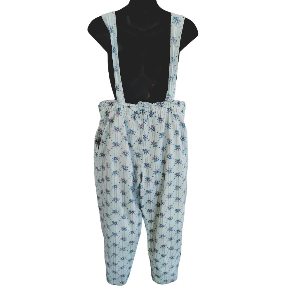 Best American Clothing Co Vintage 90s Floral Paperbag Waist Bib Overall Jumpsuit - Picture 10 of 16